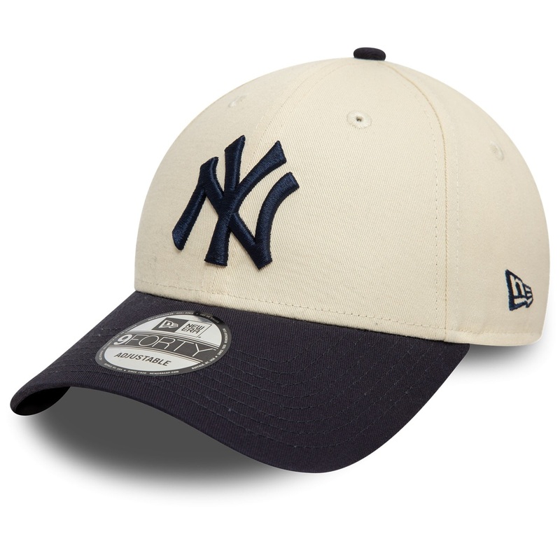 New York Yankees 9FORTY Colour Block Cream/Navy Cap One Size