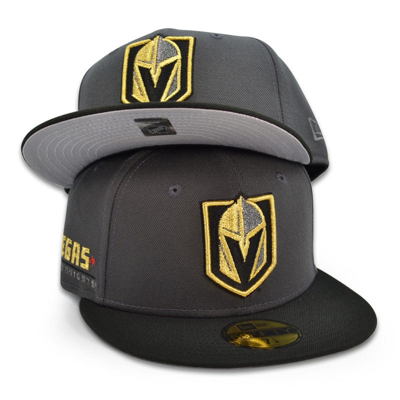 Vegas Golden Knights “Golden Strip” Exclusive New Era 59Fifty Fitted Hat – Graphite/Black 6 7/8