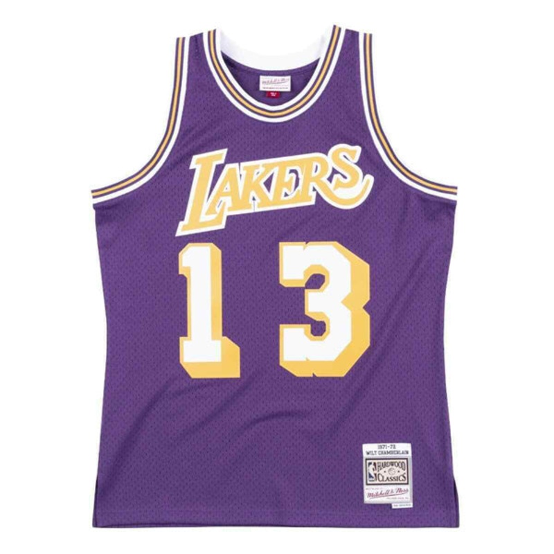 Wilt Chamberlin Los Angeles Lakers 1971-72 Mitchell & Ness HWC Swingman Jersey – Purple S