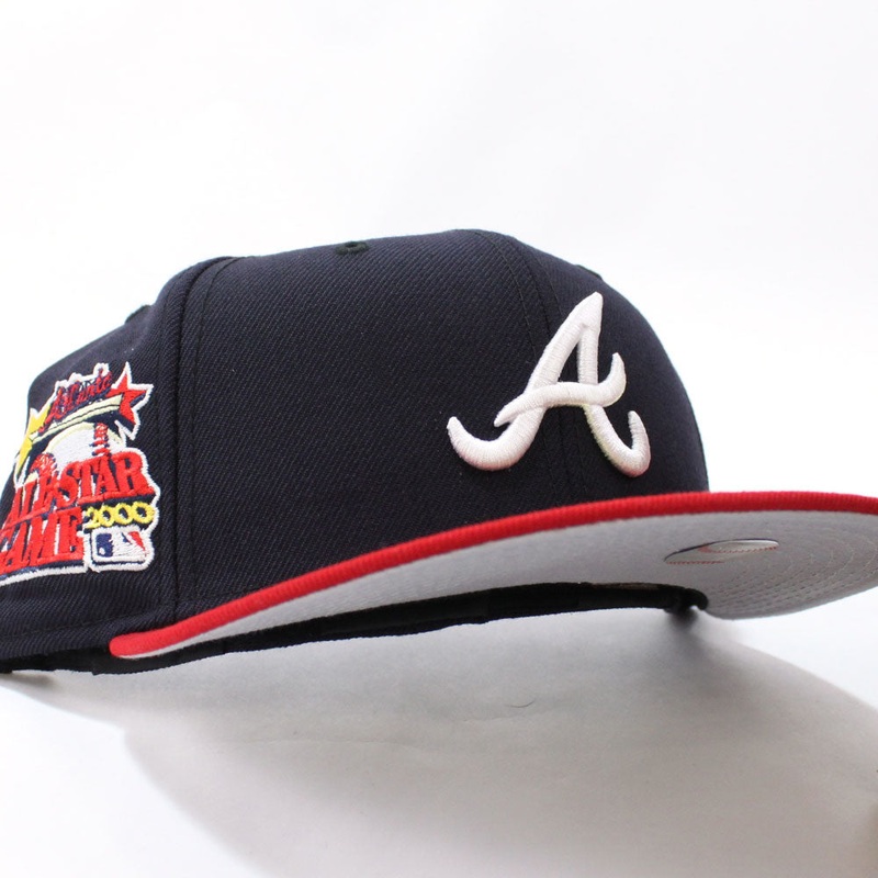 Atlanta Braves 2000 All-Star Game New Era 59Fifty Fitted Hat (Navy Red Grey Under Brim) 6 7/8