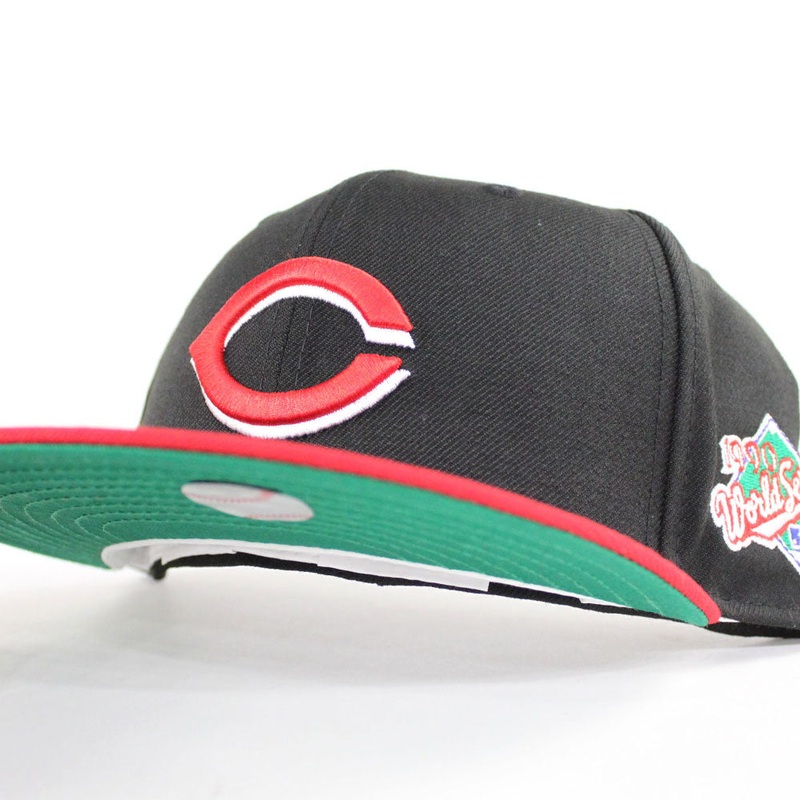 Cincinnati Reds 1990 World Series New Era 59Fifty Fitted Hat (Black Red Green Under Brim) 7