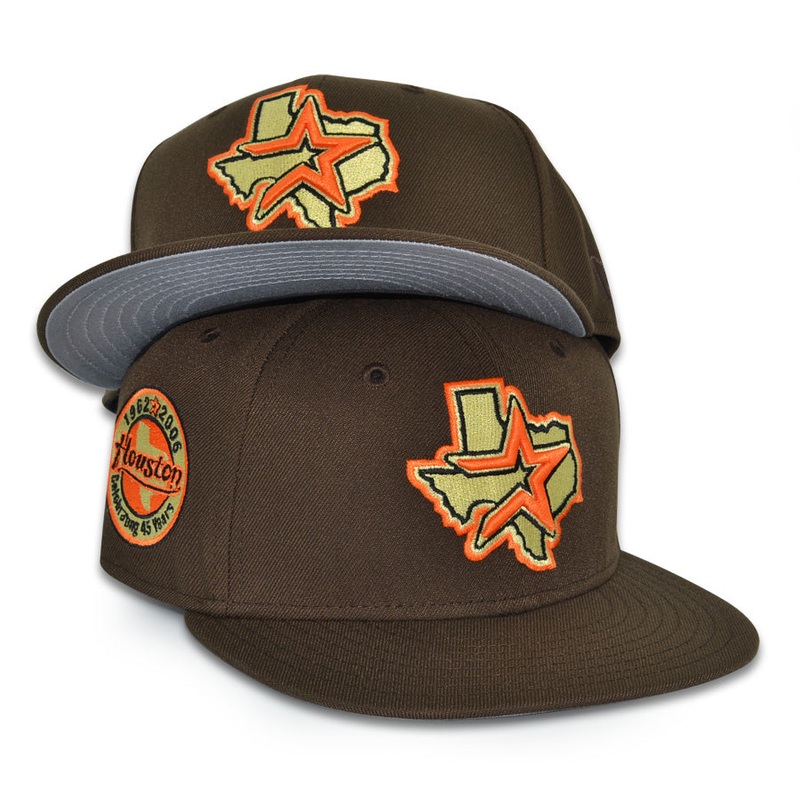 Houston Astros “CLASSIC RODEO” Exclusive New Era 59Fifty Fitted Hat – Walnut 6 7/8