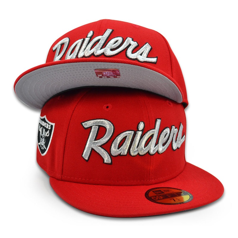 Las Vegas Raiders “RED RAIDERS” Exclusive NFL New Era 59Fifty Fitted Hat -Scarlet 6 7/8