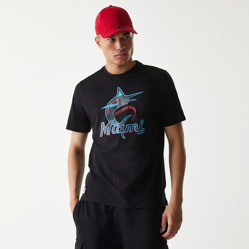 Miami Marlins MLB Regular Black T-Shirt XS
