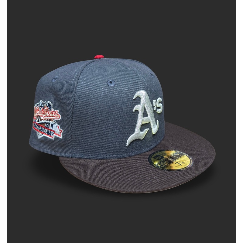 Oakland Athletics “DAY IN THE BAY 5” PRE-ORDER EXCLUSIVE New Era 59Fifty Fitted Hat – Graphite/Burntwood 6 7/8