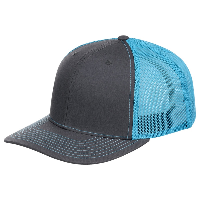 Richardson 112 Trucker – Charcoal/Blue Adjustable