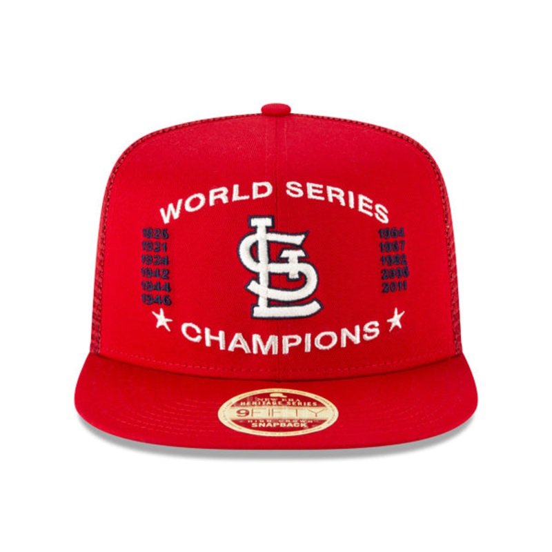 St.Louis Cardinals New Era Vintage Trucker Championship Series 9Fifty Snapback Mesh Hat – Red