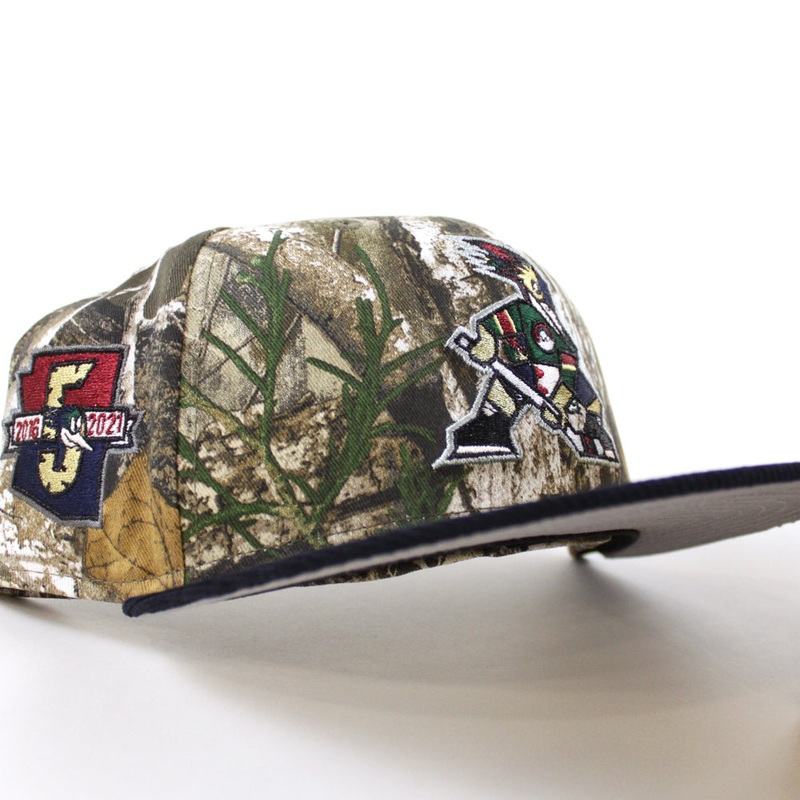 TUCSON ROADRUNNERS 5th Anniversary New Era 59Fifty Fitted Hat (RealTree Camo Navy Gray Under Brim) 7