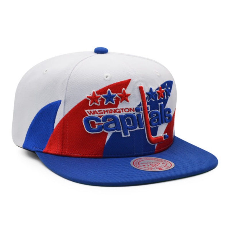 Washington Capitals NHL Mitchell & Ness SHARKTOOTH Snapback Hat – Royal/Red