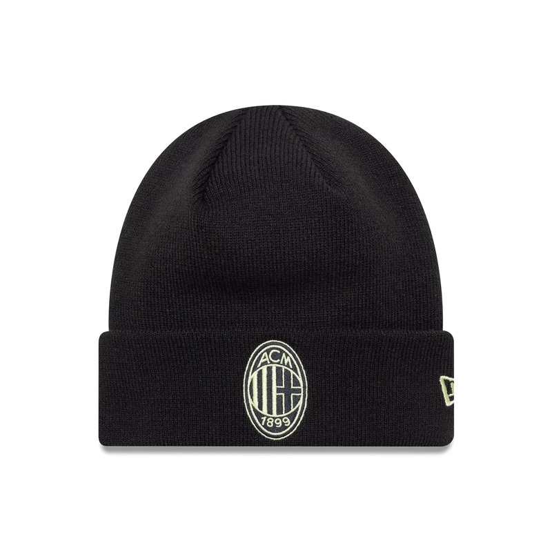 AC Milan Colour Pop Black Cuff Knit Beanie Hat OSFM
