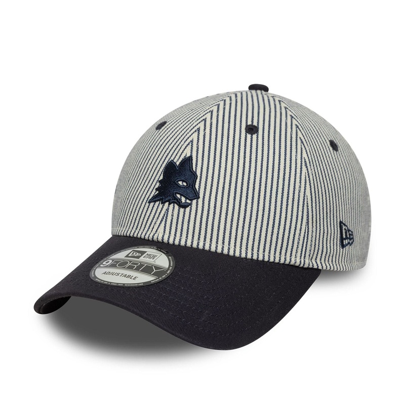 AS Roma Pinstripe Navy 9FORTY Adjustable Cap OSFM
