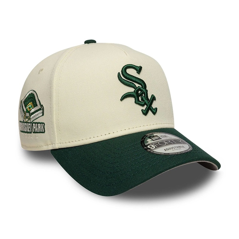 Chicago White Sox Chrome White And Dark Green 9FORTY A-Frame Adjustable Cap OSFA