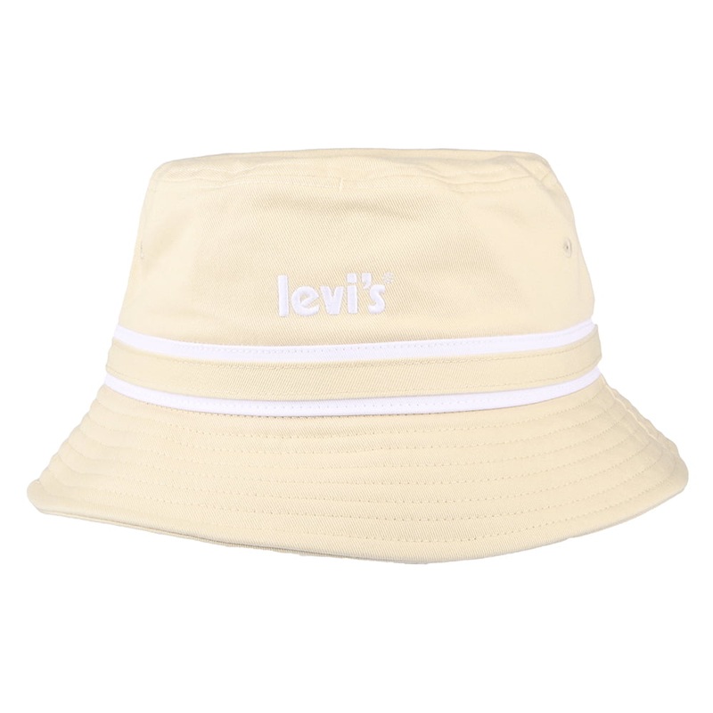 Levi’s Hats Poster Logo Stripe Bucket Hat – Beige S