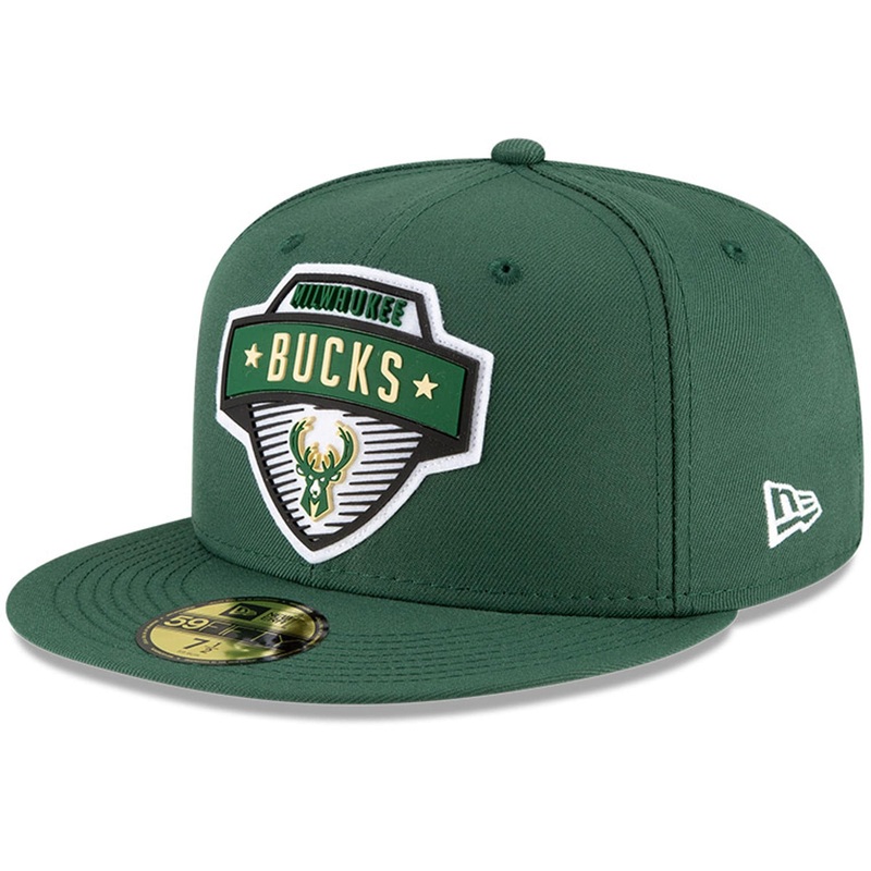 New Era Milwaukee Bucks  2020 Tip Off Hunter Green 59FIFTY Fitted Hat