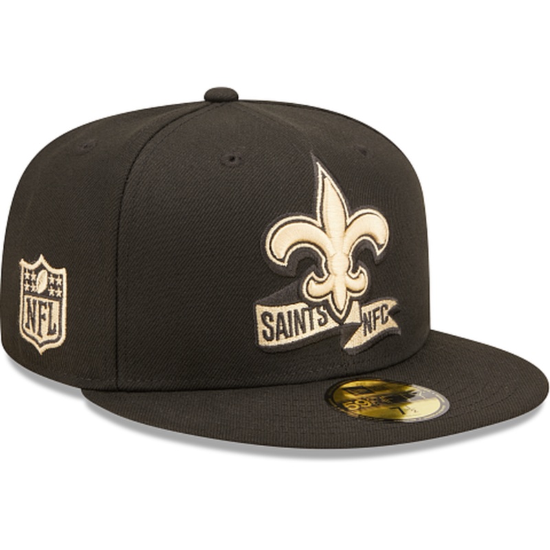 New Era New Orleans Saints 2022 Sideline Black 59FIFTY Fitted Hat
