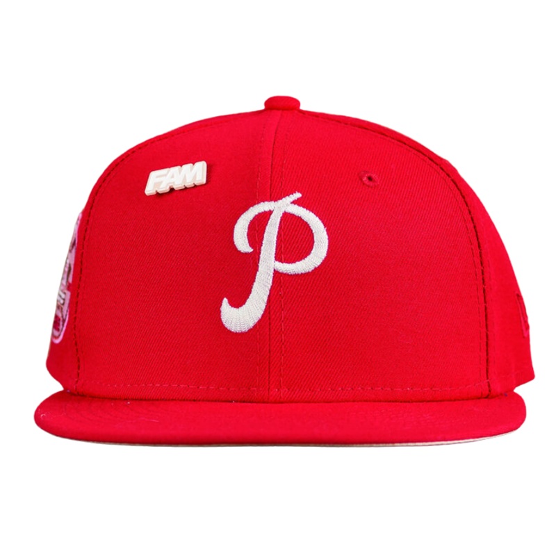 New Era Philadelphia Phillies Scarlet 1962 All-Star Game Peach Undervisor 59FIFTY Fitted Hat