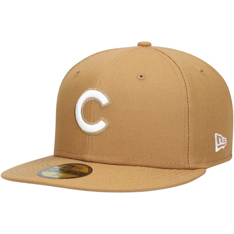 New Era Tan Chicago Cubs Wheat 59FIFTY Fitted Hat