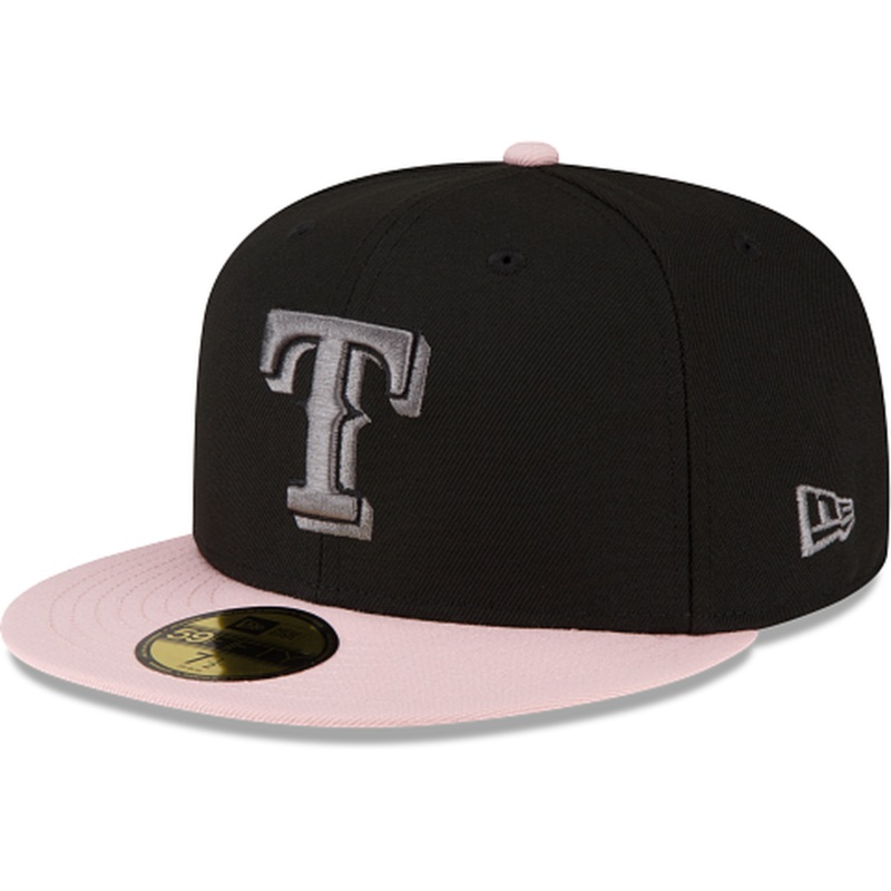 New Era Texas Rangers Black/Blush 2023 59FIFTY Fitted Hat