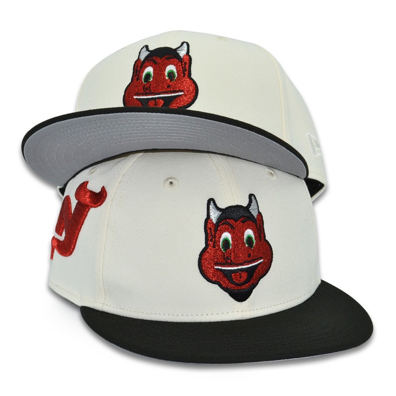 New Jersey Devils “NJ DEVIL” Exclusive New Era 59Fifty Fitted Hat – Chrome/Black 6 7/8