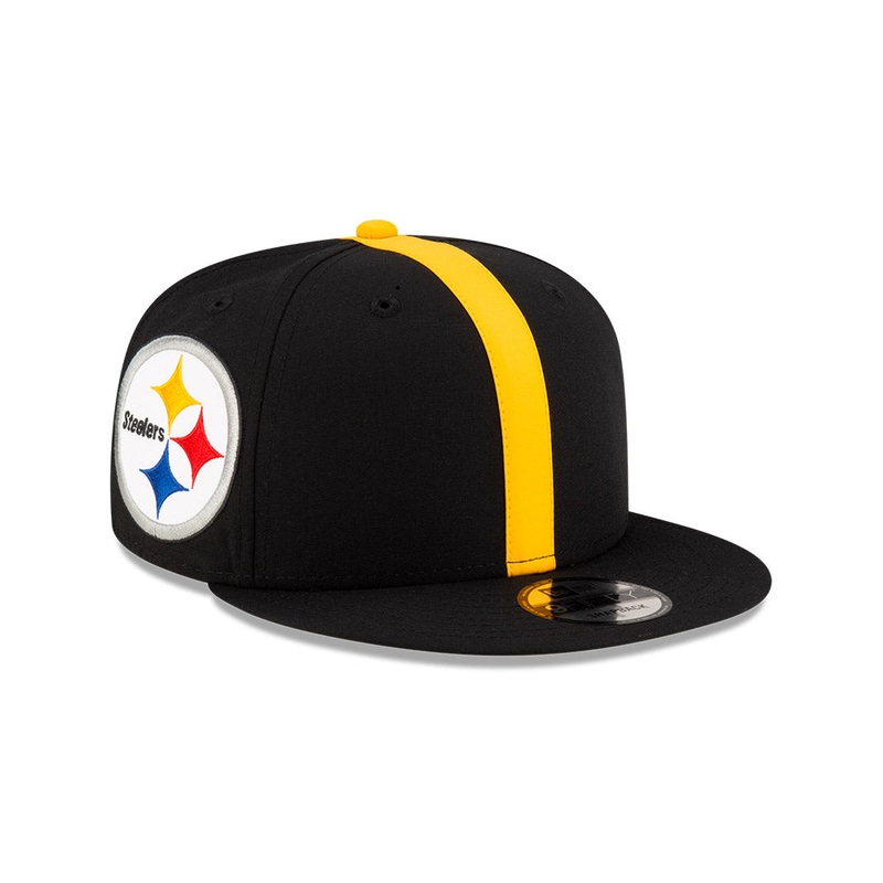 Pittsburgh Steelers New Era HELMET 9Fifty Snapback Hat – Black/Yellow