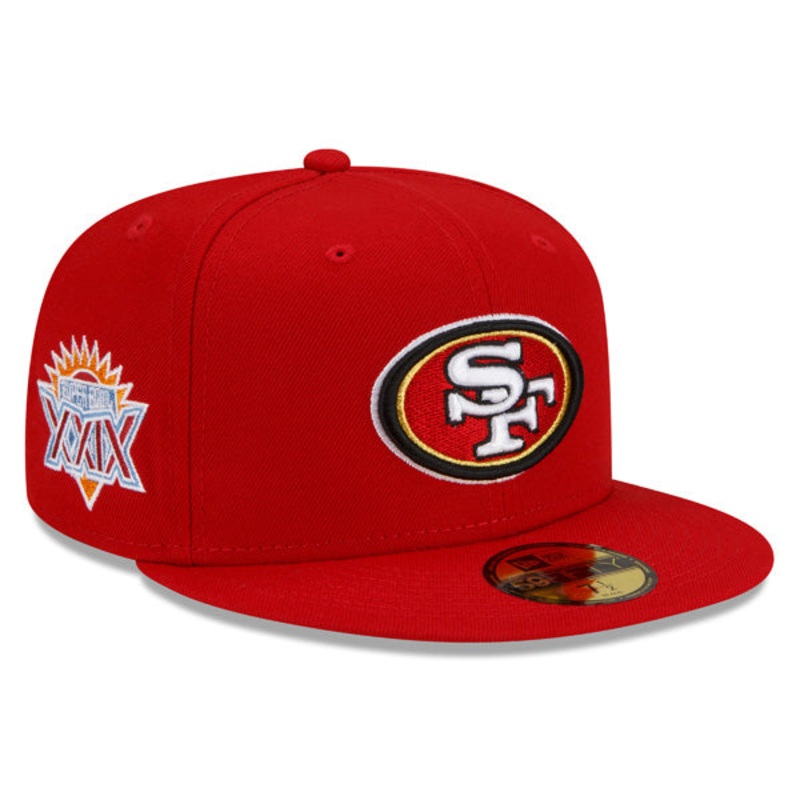 San Francisco 49ers SUPER BOWL XXIX (29) Exclusive New Era 59Fifty Fitted Hat – Red/Gray Bottom 7