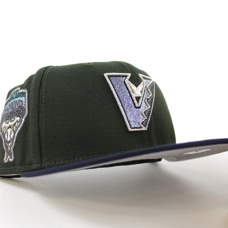 Arizona Diamondbacks 1998 Inaugural Season New Era 59Fifty Fitted Hat (SEAWEED Navy Gray Under Brim) 7