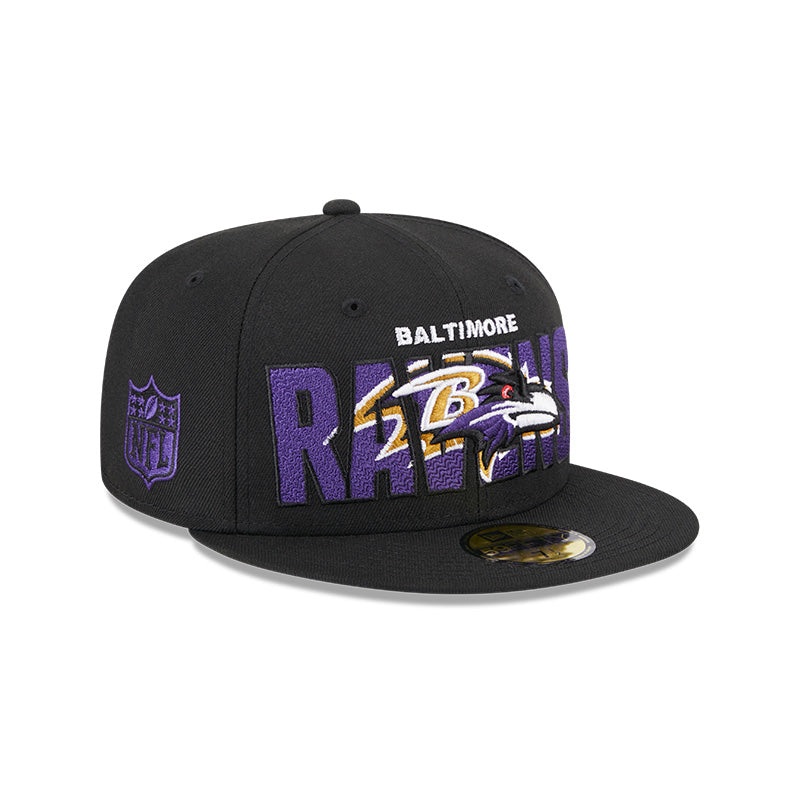 Baltimore Ravens New Era 2023 NFL Draft On-Stage 59FIFTY Fitted Hat – Black 6 7/8