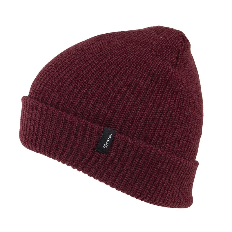 Brixton Hats Classic Heist Beanie Hat – Burgundy 1-Size