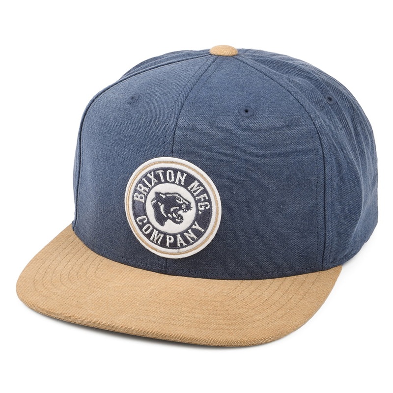 Brixton Hats Forte X MP Snapback Cap – Blue-Khaki Adjustable