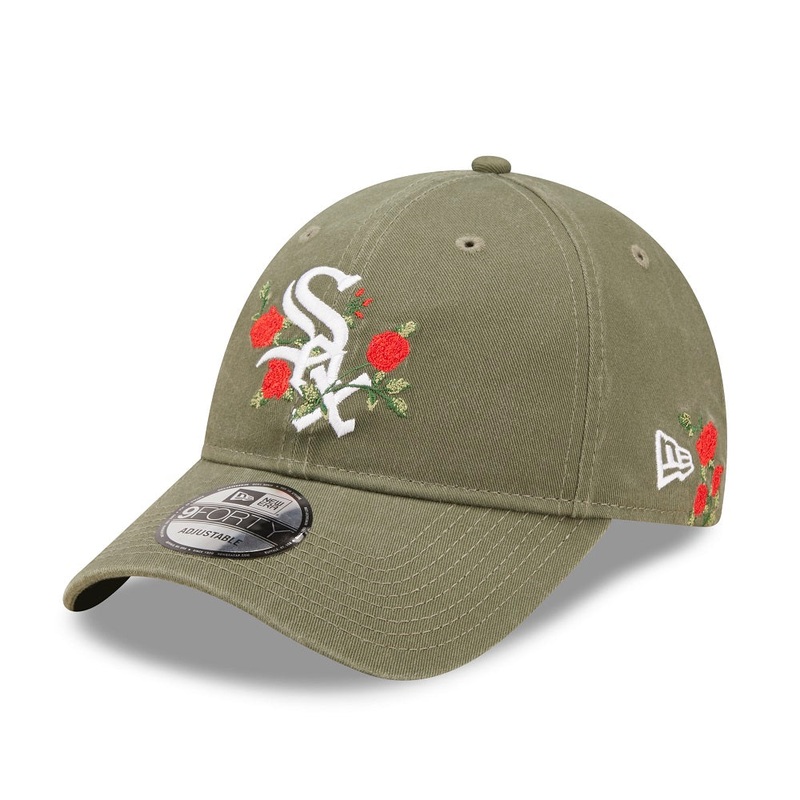 Chicago White Sox 9FORTY Flower Olive Cap One Size