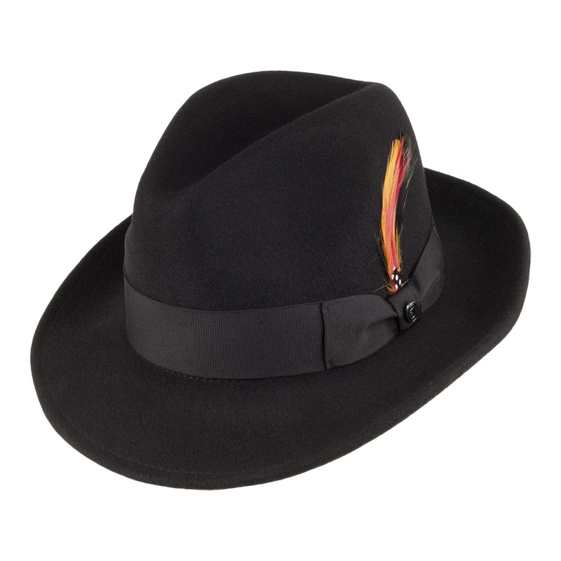 Jaxon & James Crushable Pinch Crown Fedora – Black S