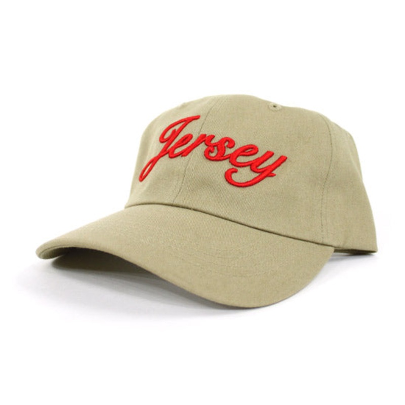 Jersey Script Dad Hat (Khaki Red) One Size