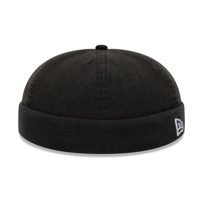 New Era Washed Cotton Black Docker Adjustable Hat OSFM