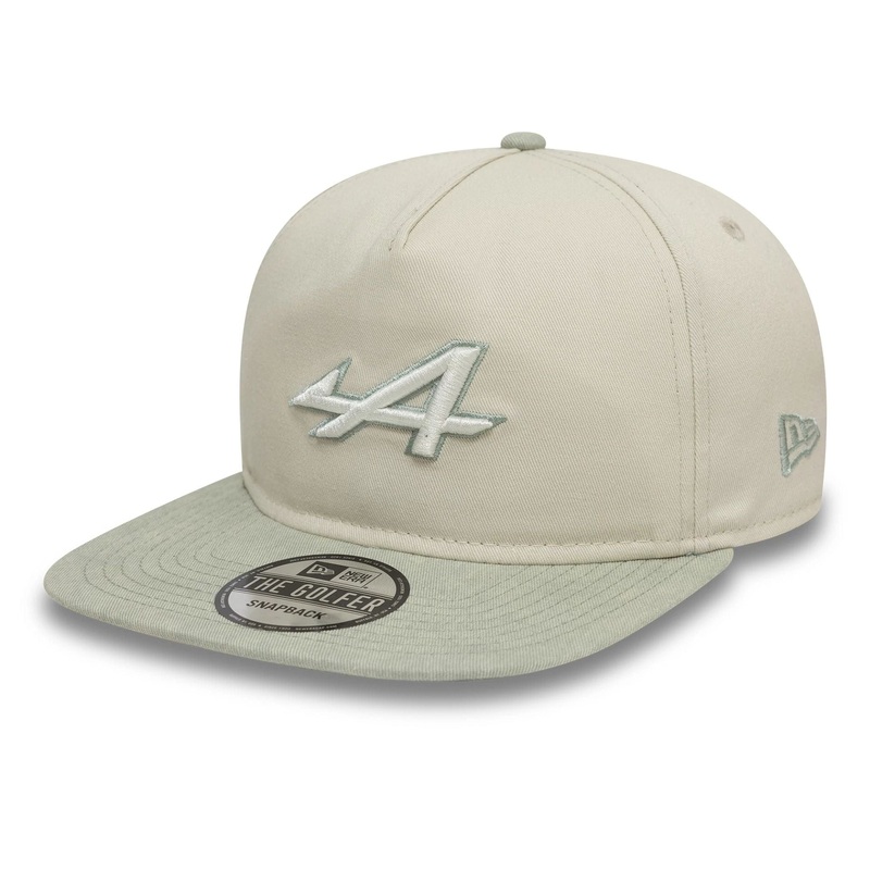 Alpine Racing Acid Wash Cream Golfer Adjustable Cap OSFM