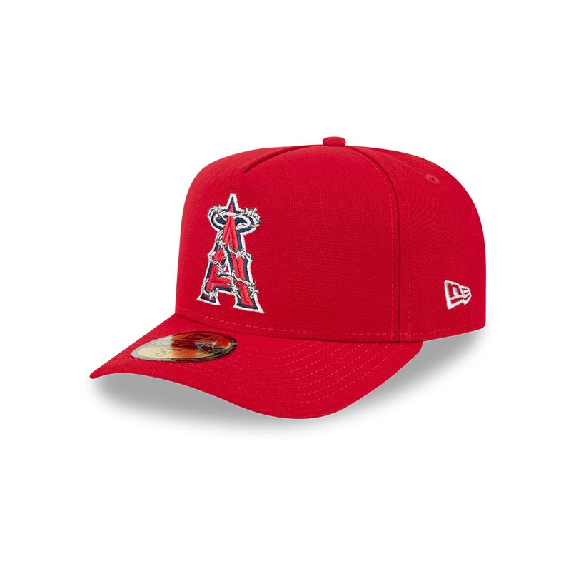 Anaheim Angels New Era FENCE Exclusive A-Frame 59Fifty Fitted Hat – Red 6 7/8
