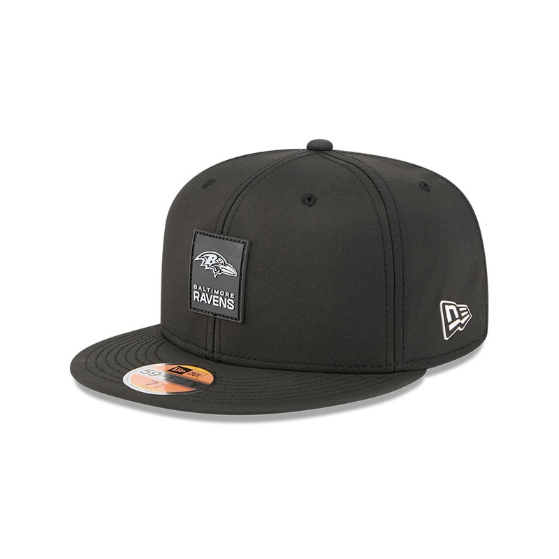 Baltimore Ravens New Era 2025 Official NFL Sideline 59FIFTY Fitted Hat – Black 6 7/8