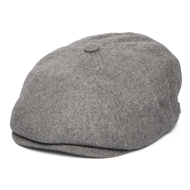 Brixton Hats Brood Flannel Newsboy Cap – Dark Grey Heather Small-56cm
