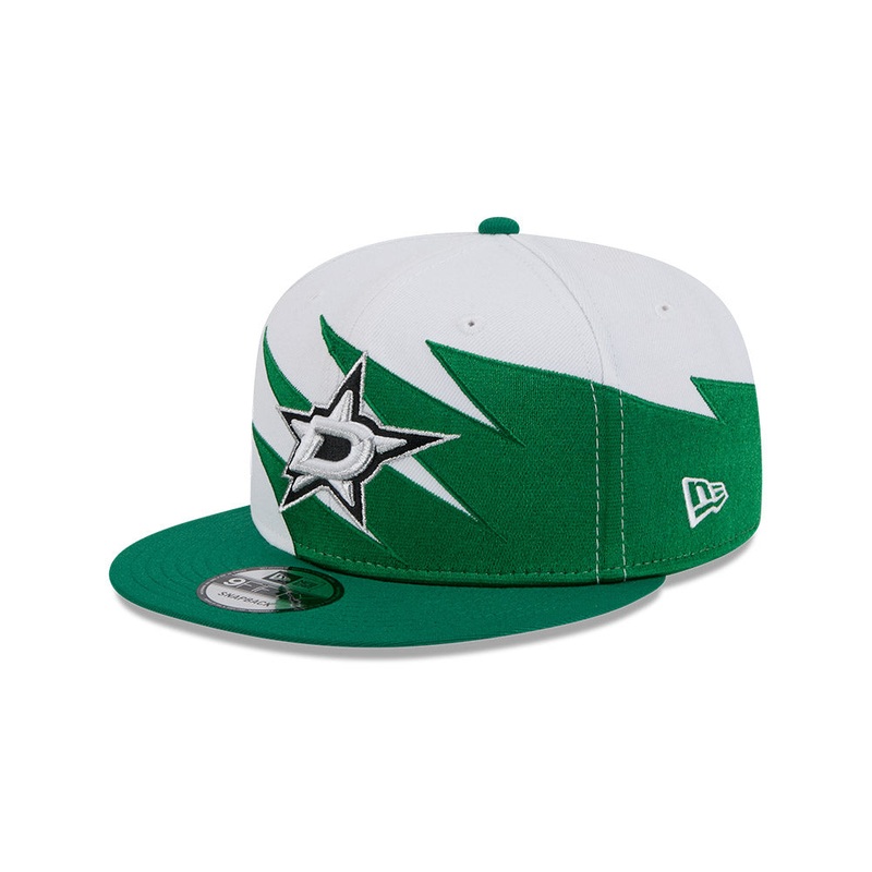 Dallas Stars New Era JAGGED 9Fifty Snapback Hat = Green