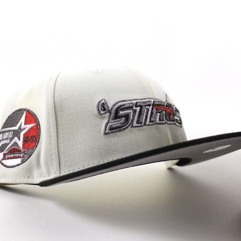 Houston Astros 35 Great Years New Era 59Fifty Fitted Hat (Chrome White Black Gray Under Brim) 7