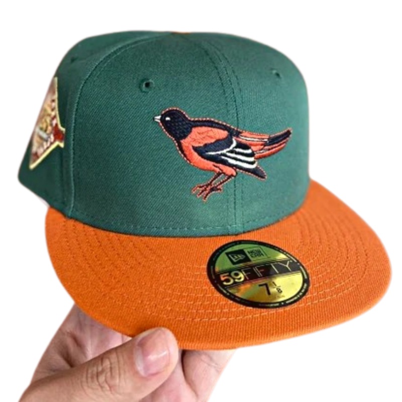 New Era Baltimore Orioles Dark Green/Orange 25th Anniversary 59FIFTY Fitted Hat