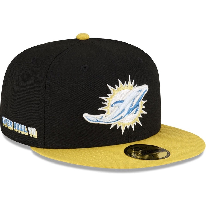 New Era Miami Dolphins Chartreuse Visor 2023 59FIFTY Fitted Hat