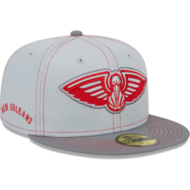 New Era New Orleans Pelicans Gray Color Pop 2023 59FIFTY Fitted Hat