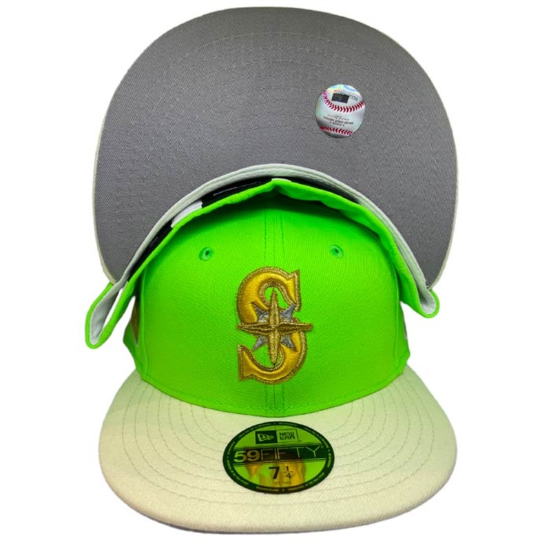 New Era Seattle Mariners Lime “Vince Recess” 40th Anniversary 59FIFTY Fitted Hat