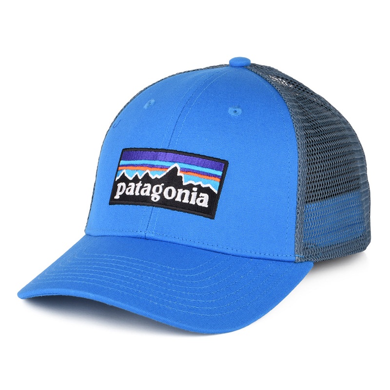 Patagonia Hats P-6 Logo Organic Cotton LoPro Trucker Cap – Bright Blue Adjustable
