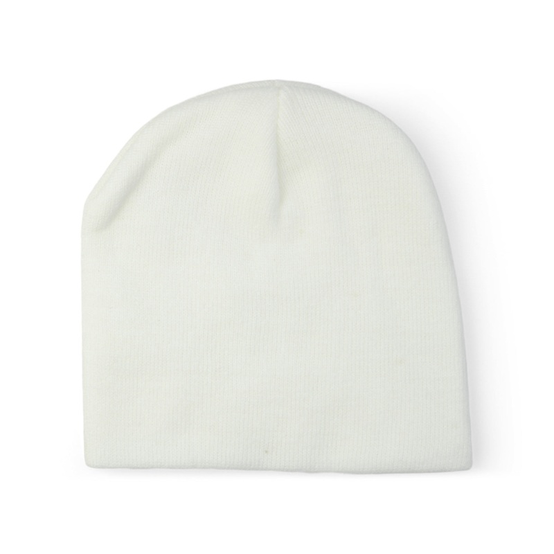 Solid Non Cuff Knit – White Adjustable