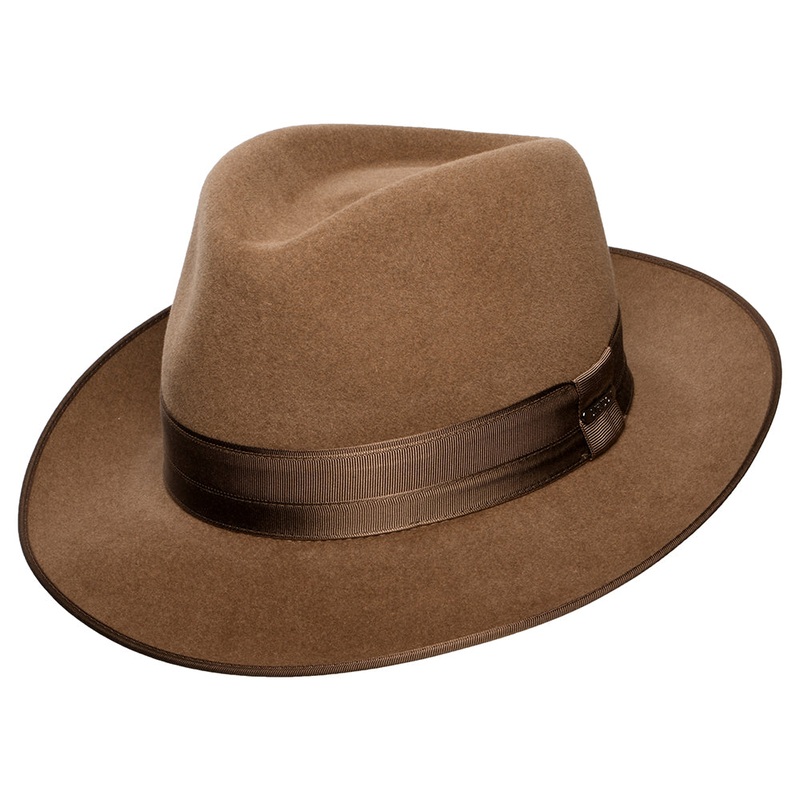 Stetson Hats Kenridge Fur Felt Fedora Hat – Light Brown M
