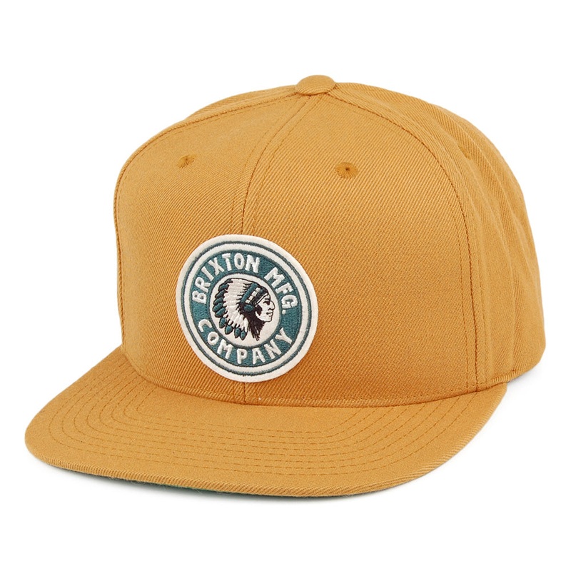 Brixton Hats Rival Snapback Cap – Mustard Adjustable