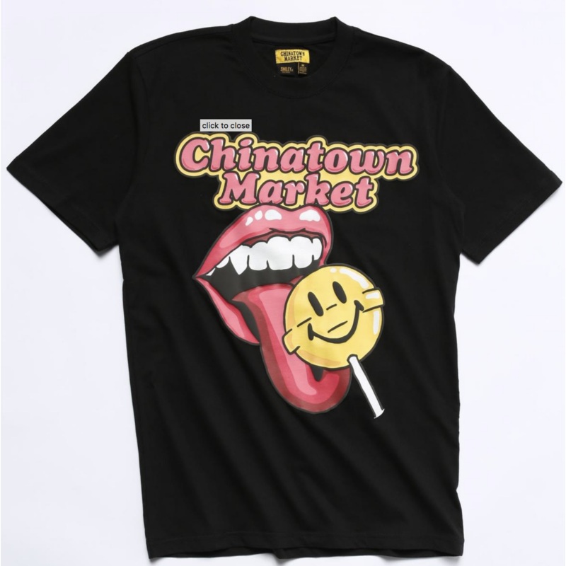 Chinatown Market SMILEY LOLLIPOP T-SHIRT (Black) m