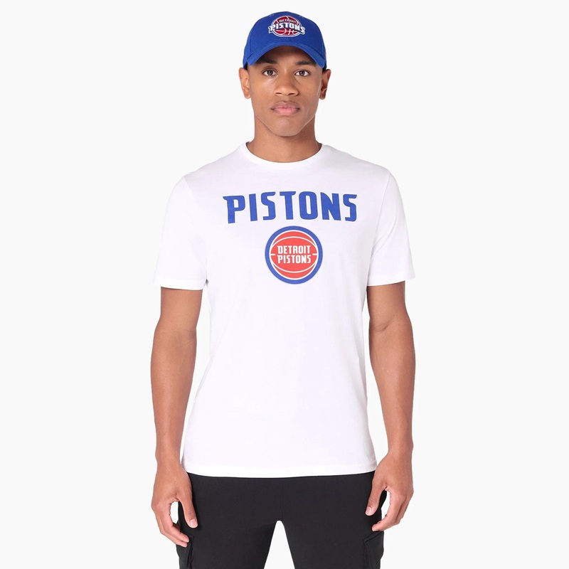 Detroit Pistons NBA White T-Shirt XS