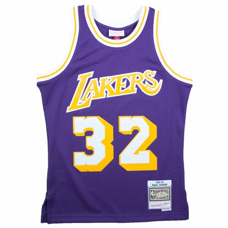 Magic Johnson Los Angeles Lakers 1984-85 Mitchell & Ness HWC Swingman Jersey – Purple S